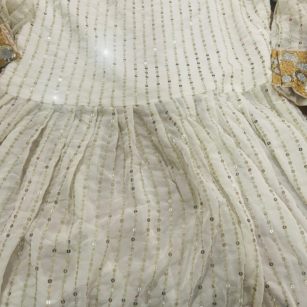 Elegant Cream Sequin Dress